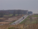 Listopad 2010 - widok z Cmentarza na budowę S8