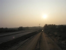 S8 - zachód słońca nad budową - marzec 2012